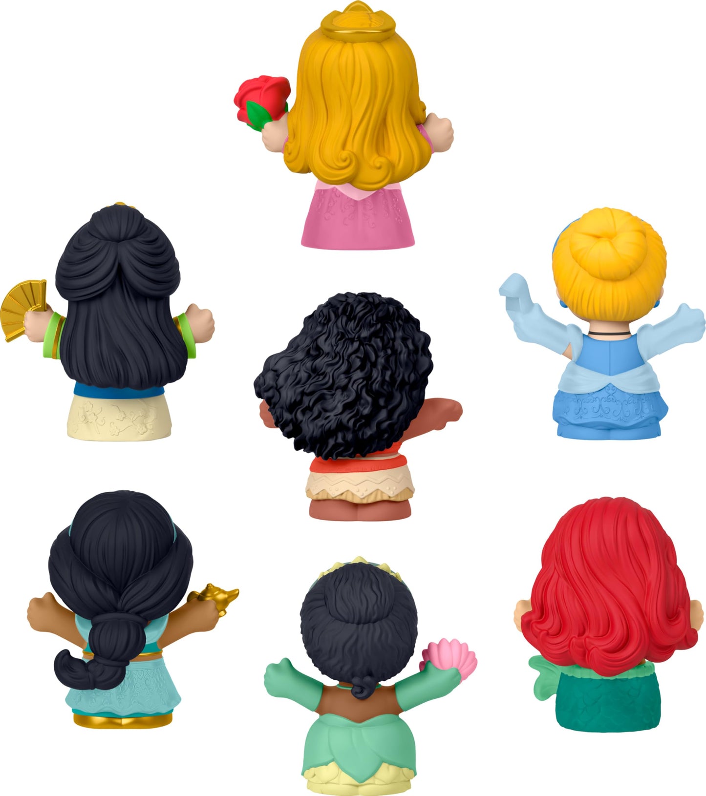Fisher-Price Little People Disney Princess Toys, Set of 7 Character Figures for Toddler and Preschool Pretend Play