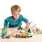 Tender Leaf Toys - Mountain Pass Stack - Stacking Train Tunnel Toy Set for Children - Develop Fine Motor Skills and Creativity for Age 3+