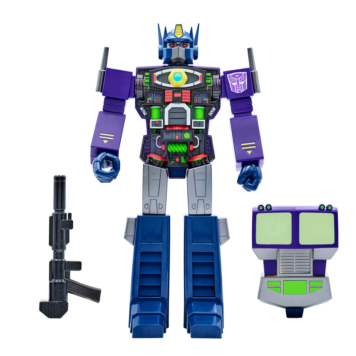 Super7 Transformers Optimus Prime (Shattered Glass Purple) 11 in Super Cyborg Action Figure