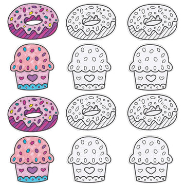 Fun Express Color Your Own Sweet Treat Magnets - Creative DIY Craft for Kids Home Activities Party Favors and Classroom Fun - Perfect for Gifts