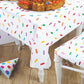 Fun Express Birthday Sprinkle Table Cloth Roll - Plastic Table Cover Disposable 40 x 100 Foot - Party Tablecloth for Rectangle Table | Bulk