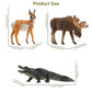 Toymany 12PCS North American Forest Animal Figurines, Realistic Jungle Zoo Animal Set Includes Moose,Cougar,Wolf,Bear,Eagle,Deer Educational Toy Cake