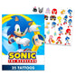 Sonic The Hedgehog Drawing and Painting Set for Boys - Sonic Gift Bundle with Coloring Book, Coloring Utensils, Watercolor Paints, Stickers, Tattoos