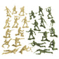 TimMee Plastic Army Men - OD Green vs Tan 100pc Toy Soldier Figures Made in USA