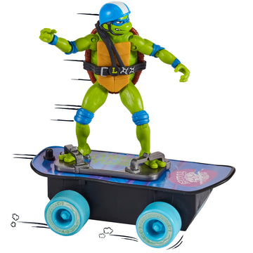 Teenage Mutant Ninja Turtles: Mutant Mayhem Leonardo on a Skateboard with Accessories by Playmates Toys - Amazon Exclusive