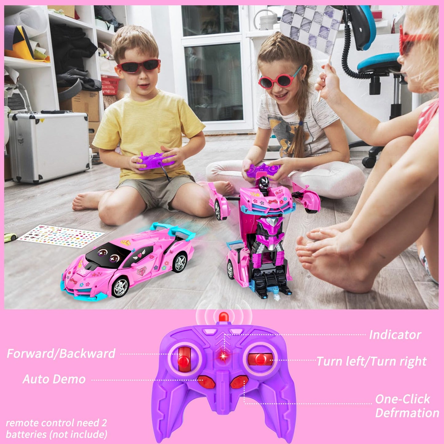 Bloolilies Rc Cars, 1:18 Remote Control Car Toys for Kids Birthday Gifts