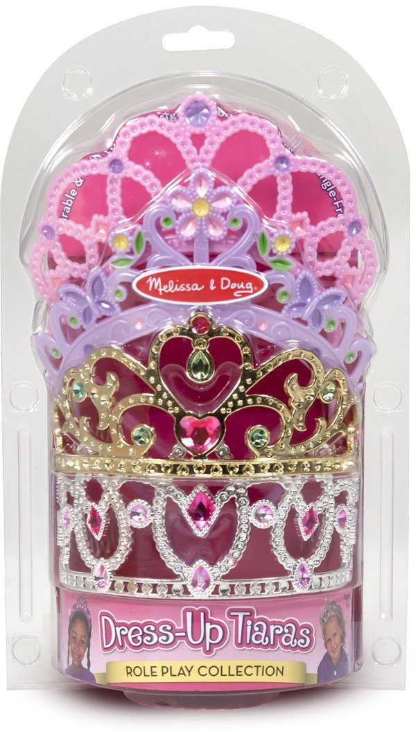 Melissa & Doug Dress-Up T i a r a s : Role Play Collection Bundle with 1 Theme Compatible M&D Scratch Fun Mini-Pad (08525)