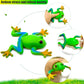 KIBBEH 2 Piece Frog Filling Set, Realistic Frog Simulation Frog Animal Model Soft Elastic Party TPR Tree Frog Sensory