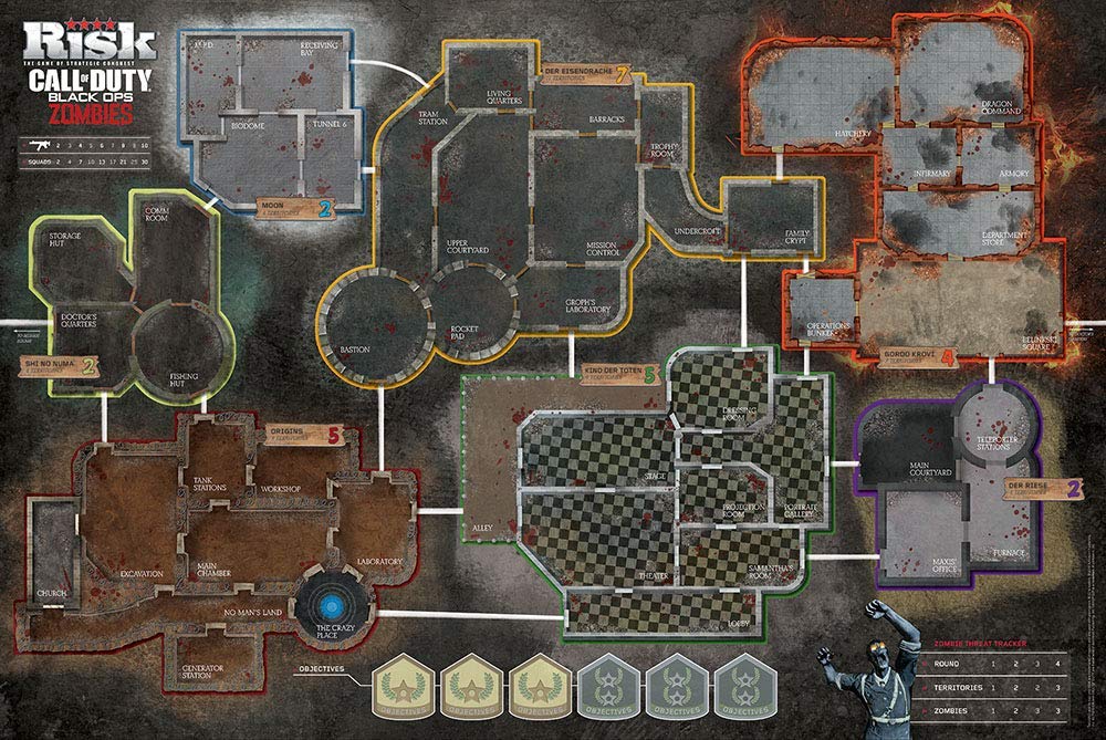 Risk Call of Duty Zombies Strategy Board Game | Classic Risk Game Based on Call of Duty Video Games