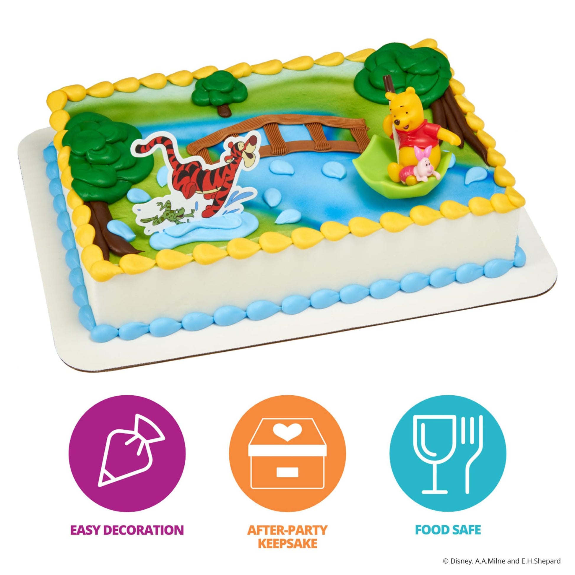 DecoSet® Winnie the Pooh, Piglet & Tigger Hunny Raindrops Cake Decorations, 2-Piece Set