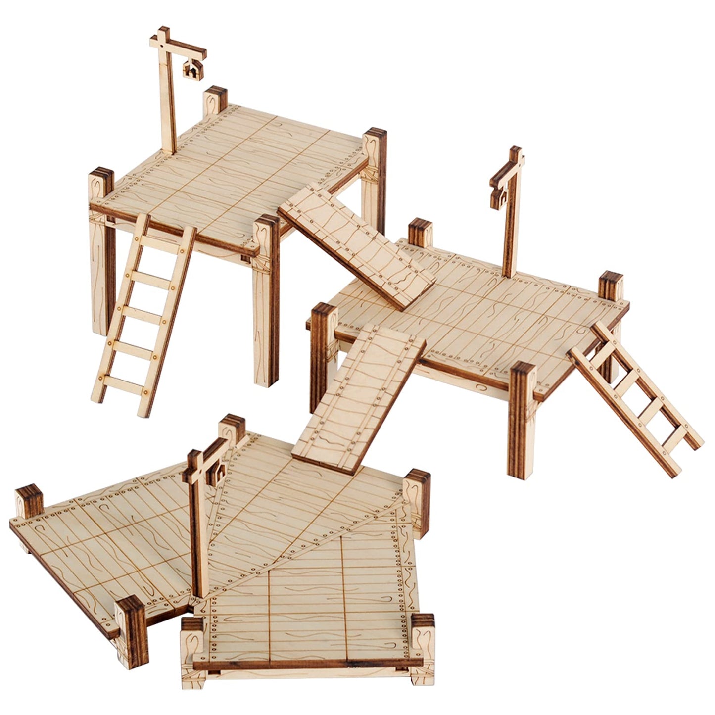 CZYY DND Dock Expansion Set, 7 Modular Terrain Pieces