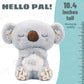 rytopt Breathing Stuffed Animal, Simulated Breathing Sounds, 4 Gear Adjustment, Volume Control, Plush Toy with Music & Light (Koala)