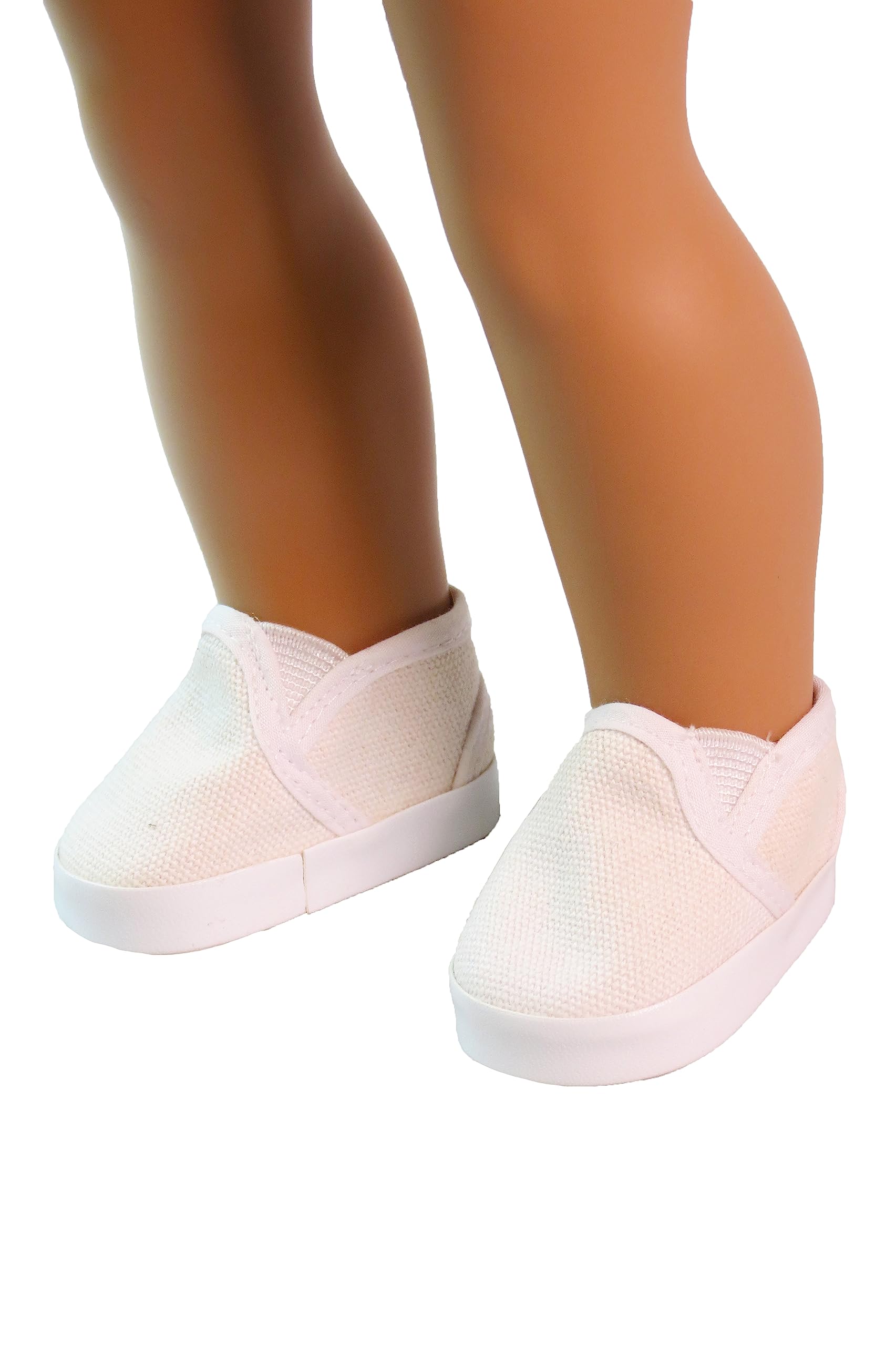 American Fashion World Red White and Blue Canvas Slip-Ons for 18-Inch Dolls | 3 Pack | Premium Quality & Trendy Design | Dolls Shoes | Shoe Fashion