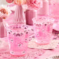 xo, Fetti Cowgirl Plastic Cups - Set of 16, 12oz | Western Party, Pink Cowgirl, Rodeo Cups, Bandana Print, Girls Birthday, Boot Decorations