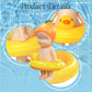 Kaitiaki 2PCS Mini Duck Floaties for Sonny Angel, Cute Yellow Duck Resin Swim Rings Accessories Fits 3 Inch Dolls, Decorative Display Props Clothes