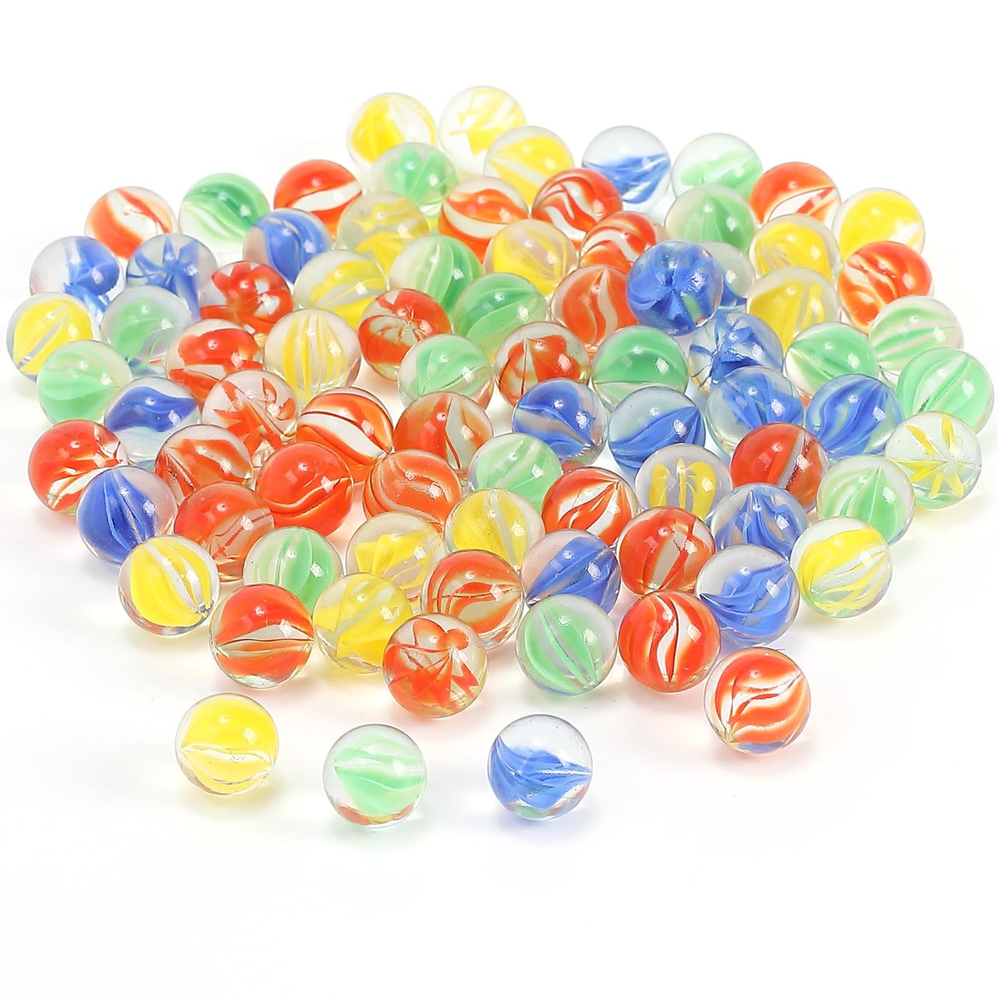 CHUKEMAOYI 400 pcs Color Mixing Glass Marbles
