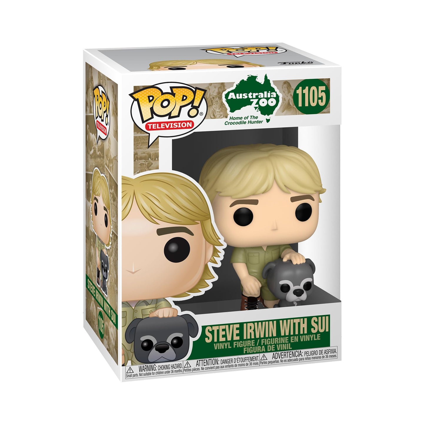 Funko POP TV: Crocodile Hunter - Steve Irwin with Sui,Multicolor,3.75 inches
