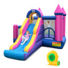 BOUNTECH Inflatable Bounce House, Princess Bouncy House with Long Slide & Ball Pit & Basketball Pit for Kids 3-10, Birthday Party Toddler Bounce House