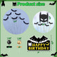 SWIMDOG Superhero Cake Topper Decorations, Bat Cupcake Toppers, Happy Birthday Decorations for Hero Themed Party Supplies