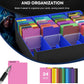 MoKo Trading Card Storage Box, 3000+ MTG Deck Box with 24 Colorful Dividers & 4 Card Supporters, Commander Card Deck Case Fits for Magic Game Cards