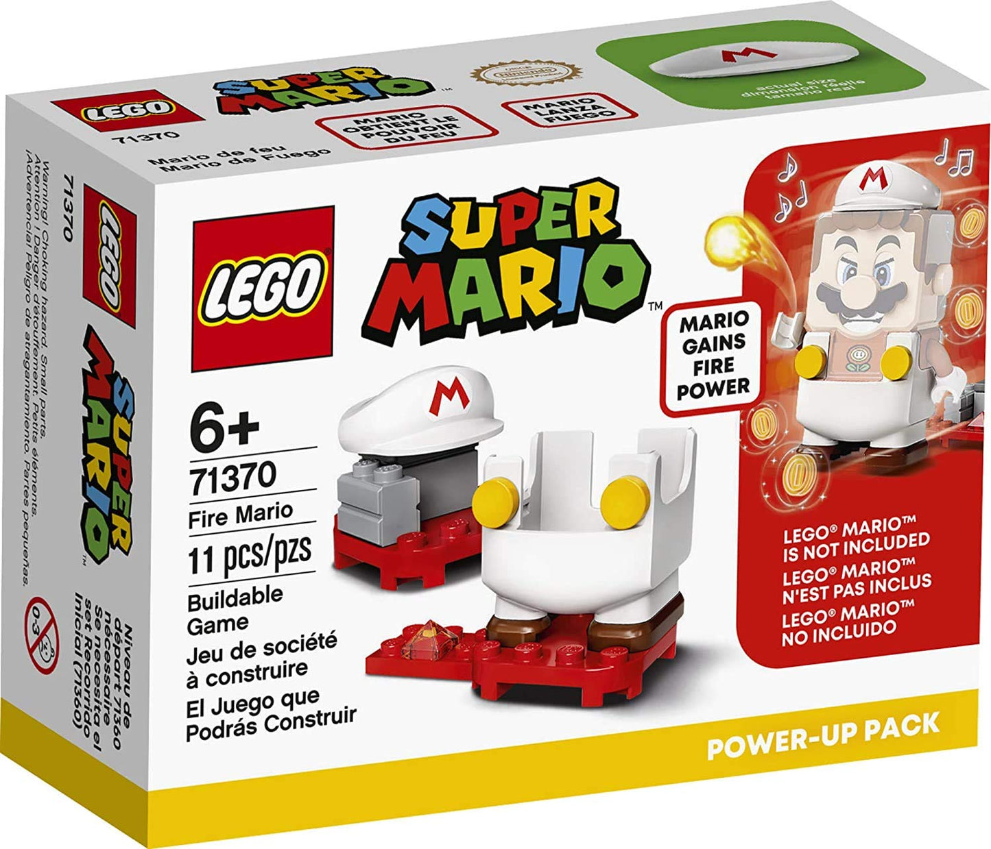 LEGO Super Mario Fire Mario Power-Up Pack 71370; Building Kit for Creative Kids to Power Up The Mario Figure in The Adventures with Mario Starter