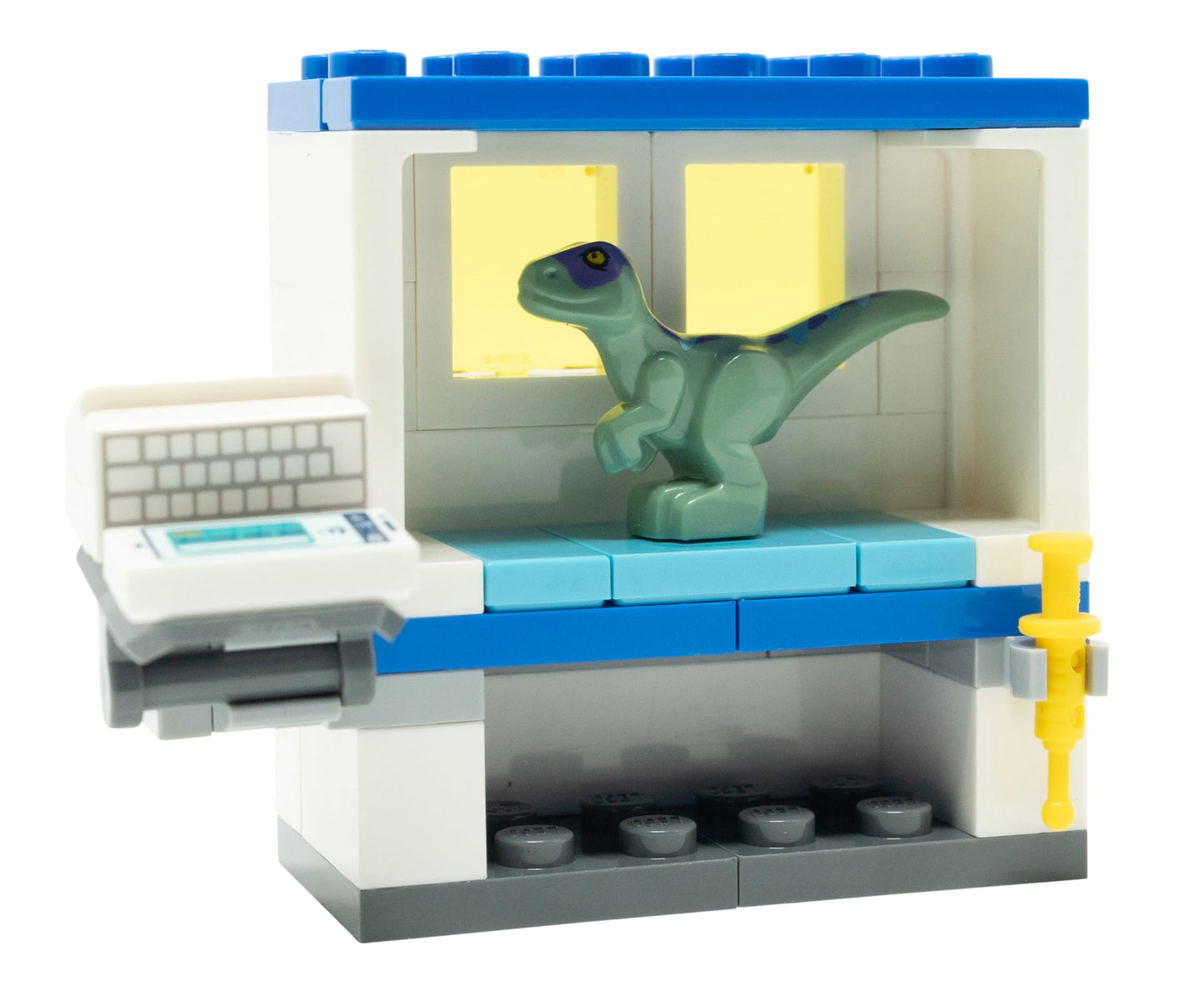 LEGO Jurassic World: Baby Raptor Minifigure with DNA Lab Cabinet