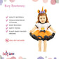 Emily Rose 18" Doll 3PC Orange & Black Unicorn Tutu Costume Set with Headband | Compatible with American Girl & Our Generation Dolls | Gift Boxed |