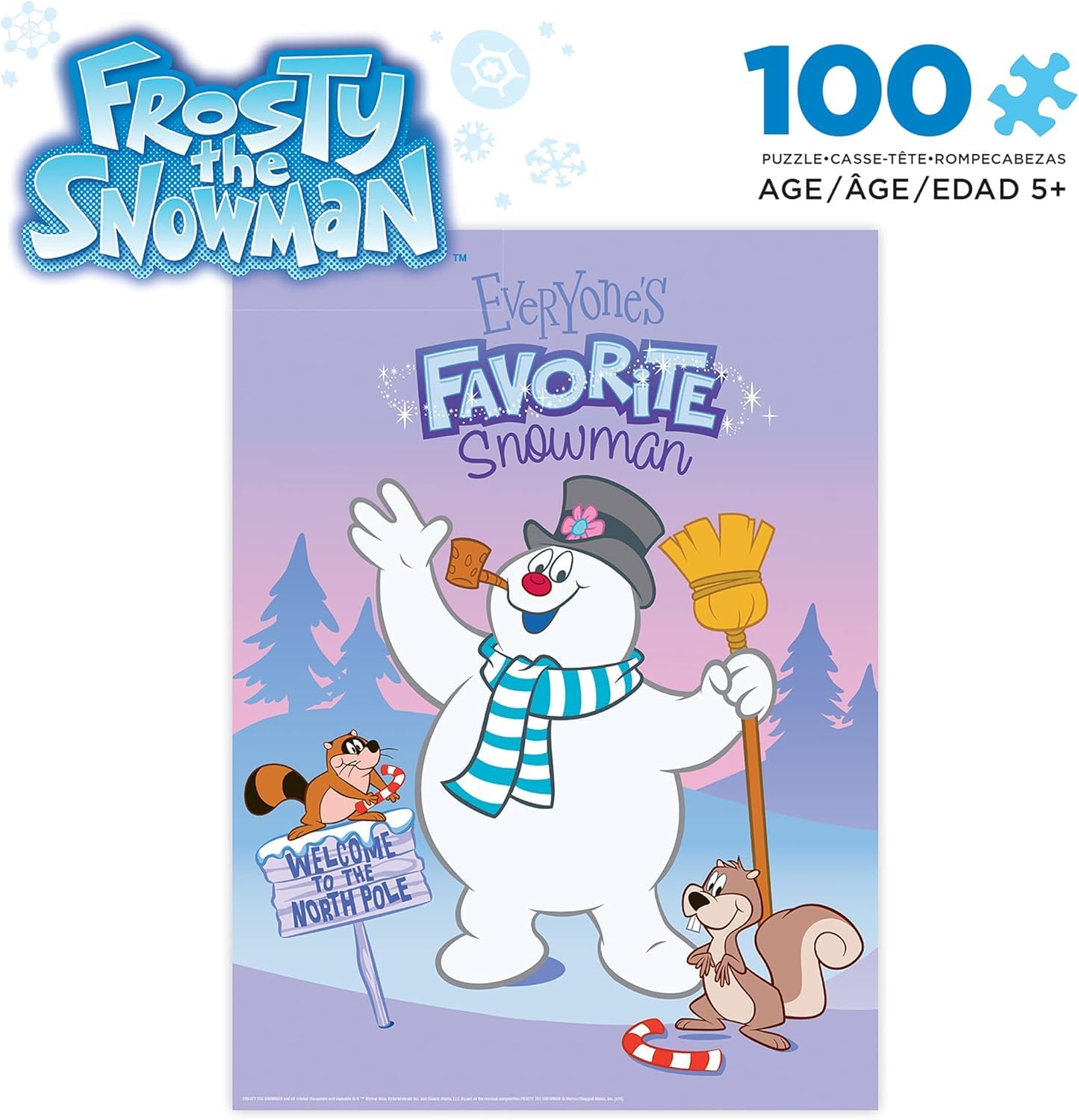 Ceaco - Frosty The Snowman Everyone’s Favorite - 100 Piece Puzzle for Kids