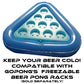 GoPong Pool Pong Rack Floating Beer Pong Set, Includes 2 Rafts and 3 Pong Balls