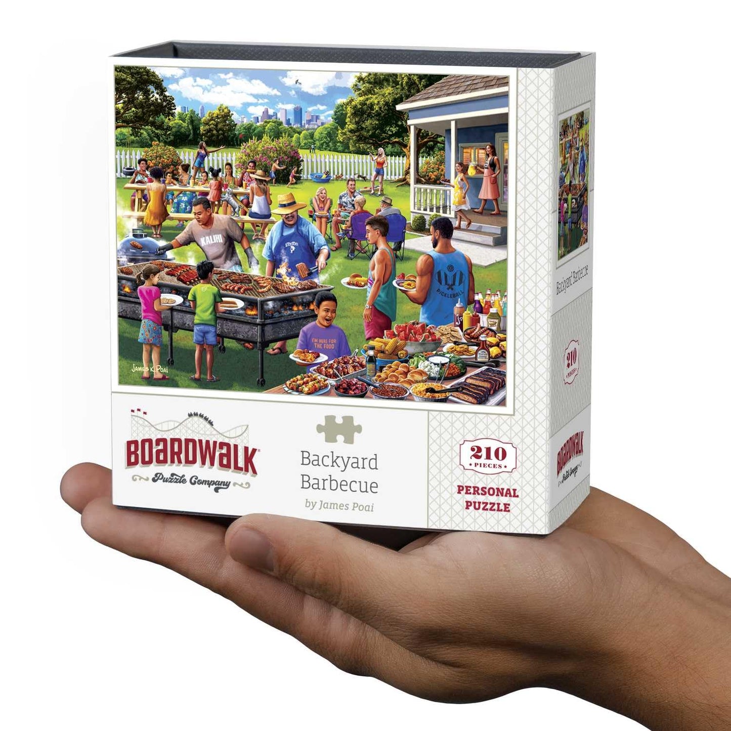 Boardwalk Backyard Barbecue 210 Piece Personal Puzzle, Jigsaw Puzzles with Premium Box, BBQ Summer Gifts for Adults, 6"x8"