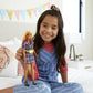 Barbie Fashionistas Doll #161, Curvy with Orange Hair, Pink Plaid Dress & Accessories Including Black Boots & Yellow Fanny Pack