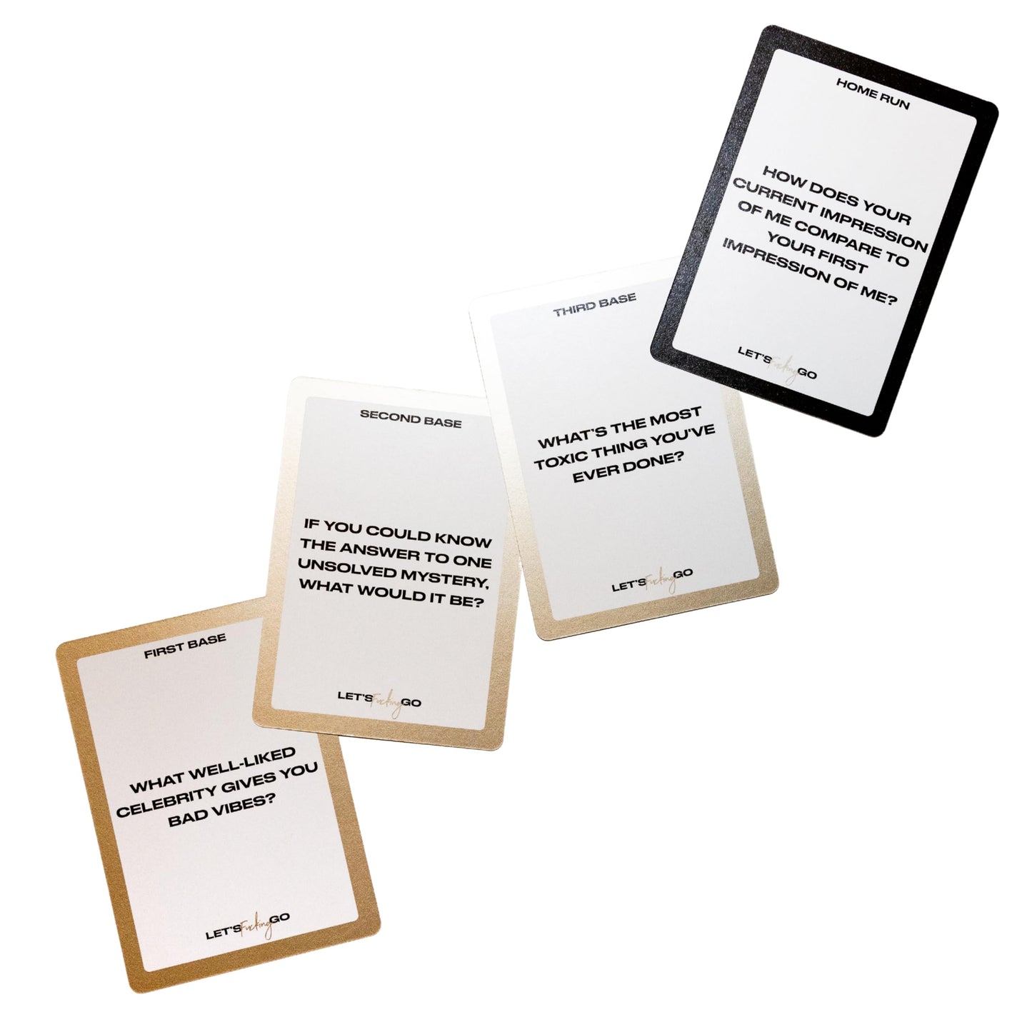 Let's F*ing Go Party Card Game, 50 Bold Prompts, Social Ice Breaker for Friends and Groups