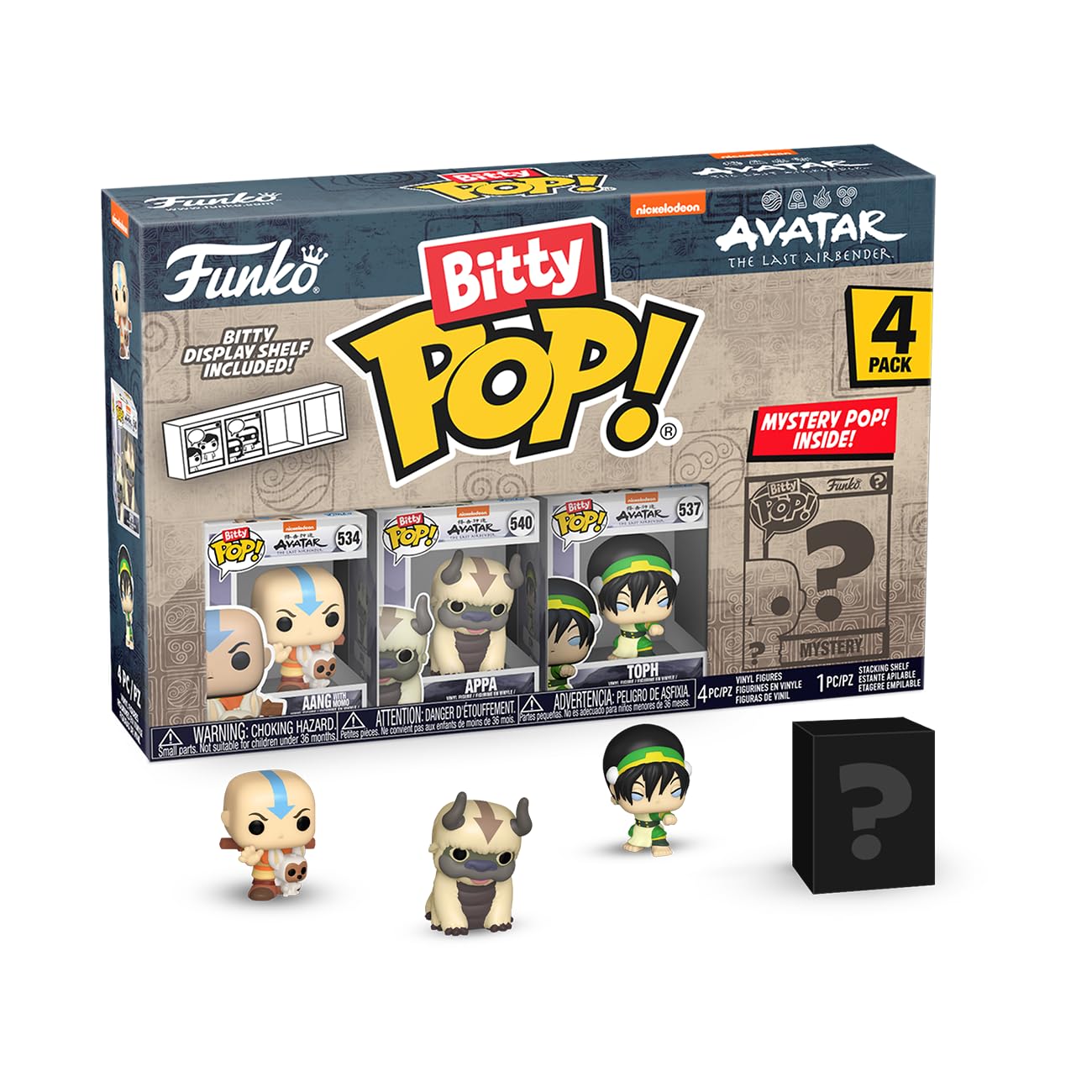 Funko Bitty POP! 4 Pack: Avatar: The Last Airbender - Aang with Momo, Appa