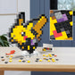 Mega Pokémon Pikachu Construction Set, Articulated Figure, Retro Pixelated Style, 15 cm, Wall or Table Decoration, 400 Pieces, Collectable, Children's