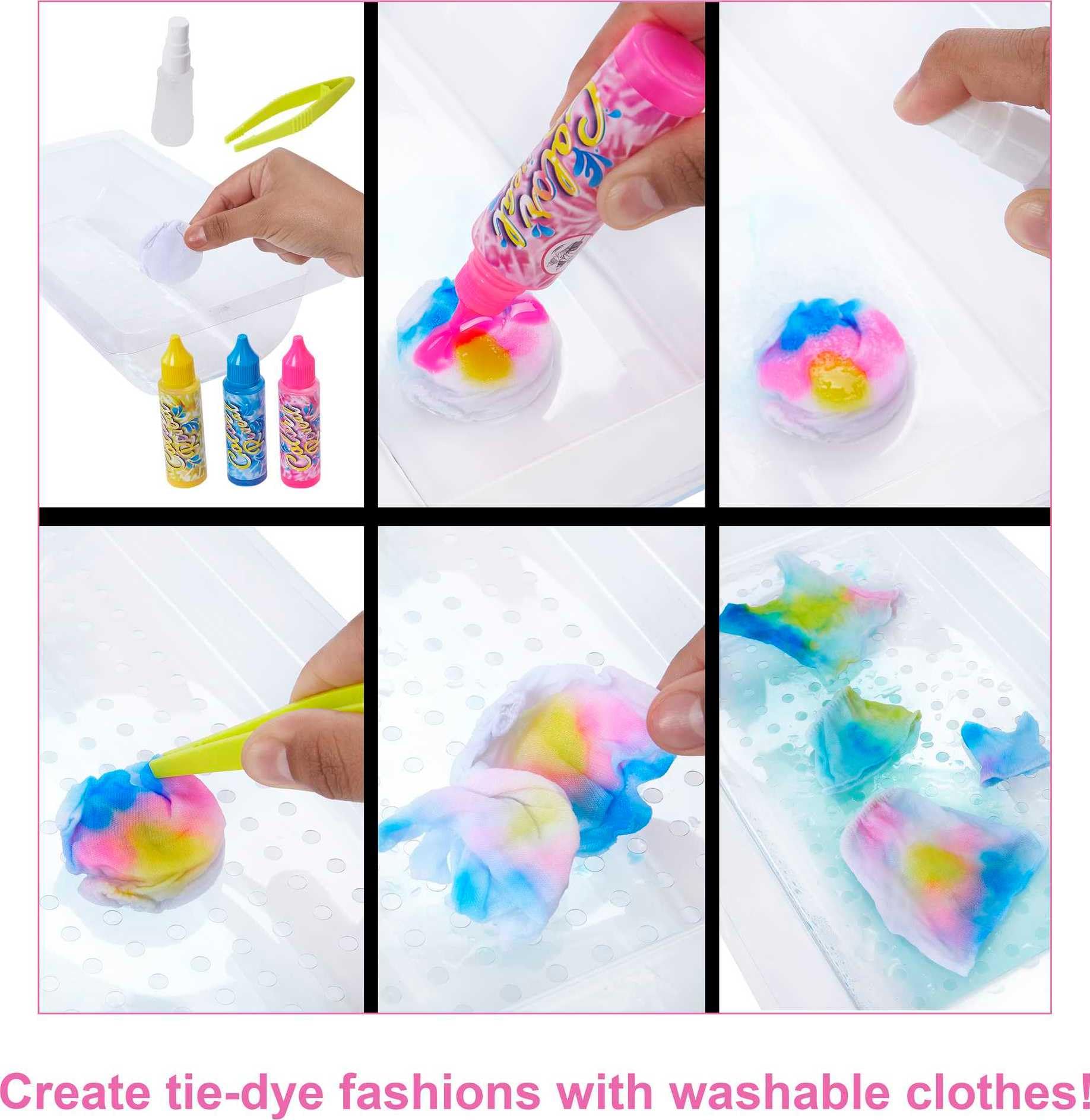 Barbie Color Reveal Toy Set, Tie-Dye Fashion Maker with Barbie & Chelsea Dolls & Accesssories, 50 Surprises Including Pets