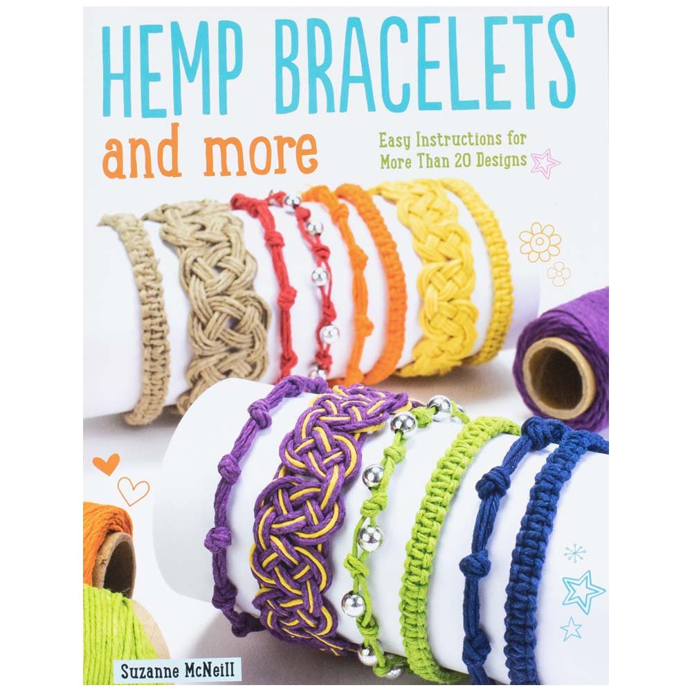 Craft County Step-by-Step Project Workbooks - Fun Activity Ideas for Macrame, Paracord, and Quilting - Hemp Bracelets
