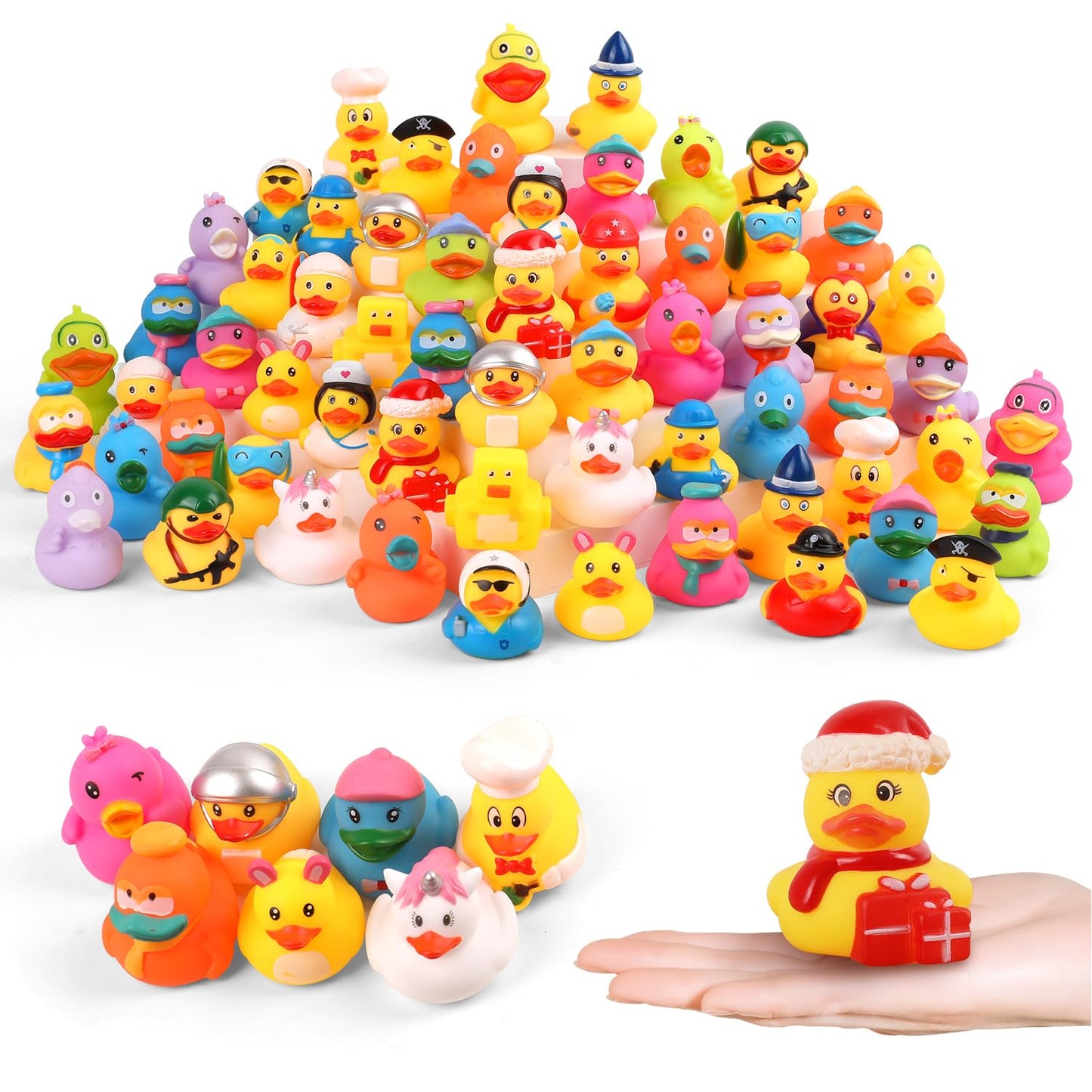 Umbresen Rubber Ducks Bath Toy in Bulk, Assortment Jeep Ducks for Jeep Ducking, Pool Rubber Ducky Floater Bathtub Toys Party Favors Birthday Gifts