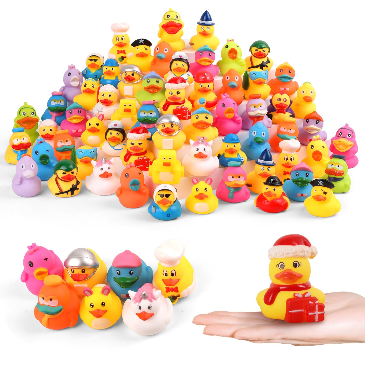 Umbresen Rubber Ducks Bath Toy in Bulk, Assortment Jeep Ducks for Jeep Ducking, Pool Rubber Ducky Floater Bathtub Toys Party Favors Birthday Gifts