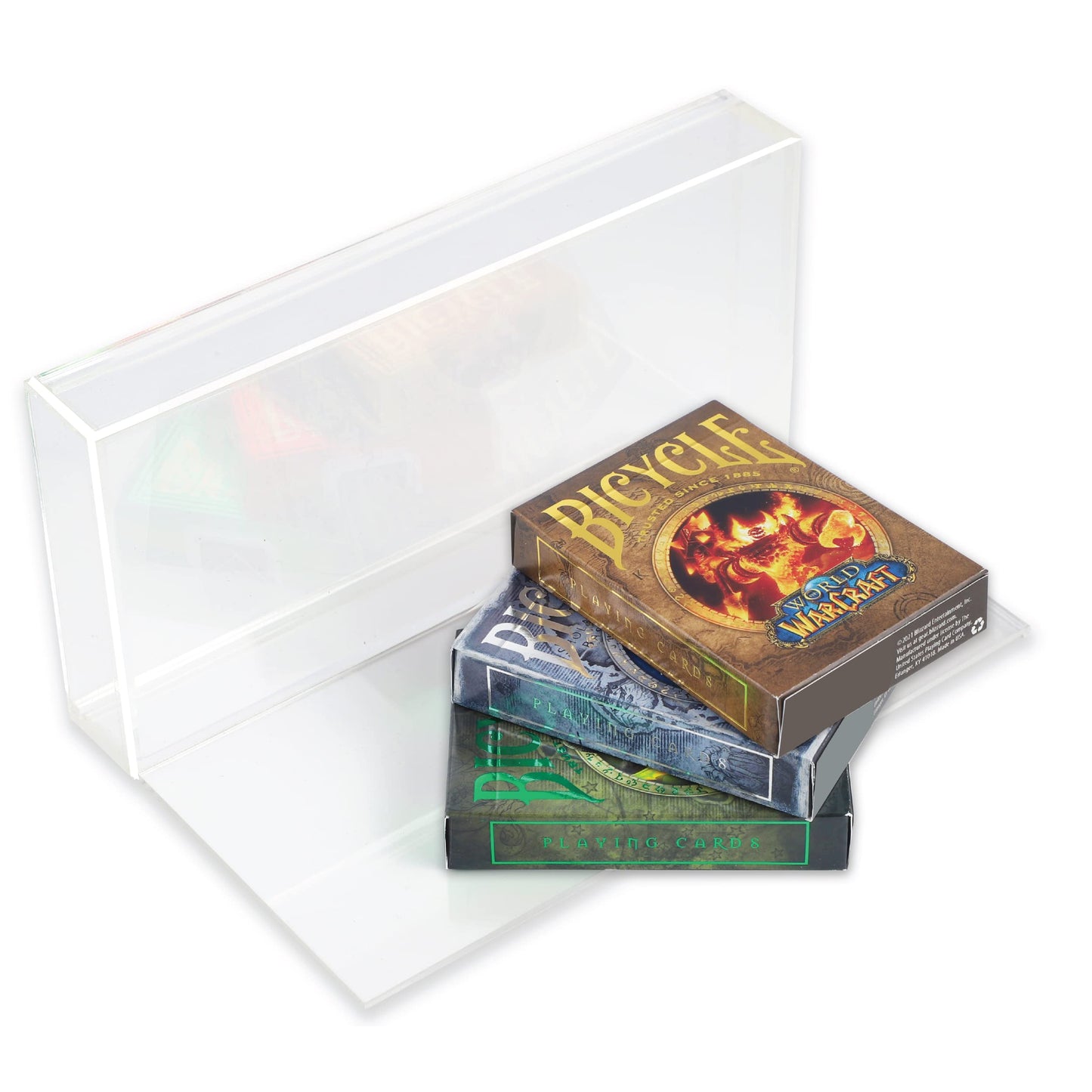 Bicycle Playing Cards | World of Warcraft with Acrylic Collectors Case | 3-Deck Collection | Classic, Lich King and Crusade | with 3-Deck Acrylic