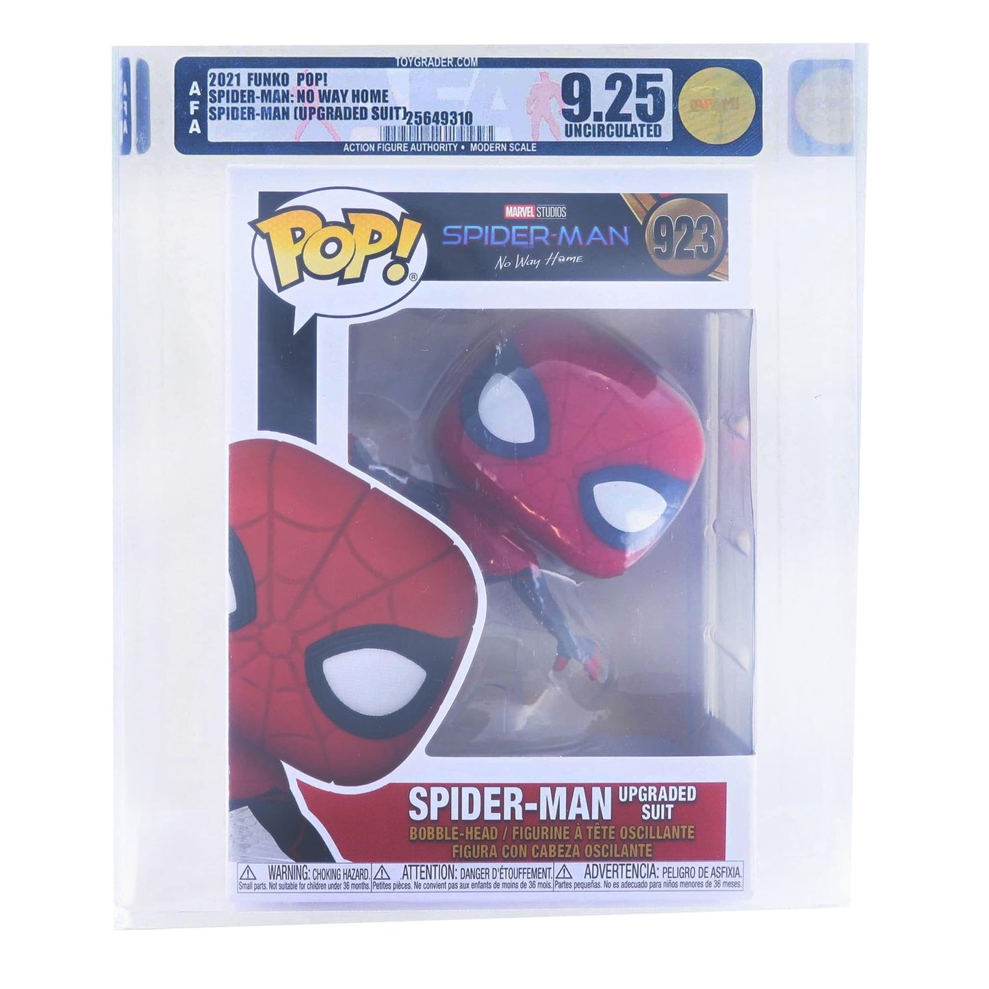 Funko Marvel Spiderman No Way Home POP | Spiderman Upgrade Suit | Rated AFA 9.25