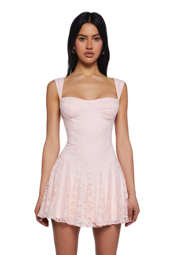 Dolls Kill Perfect Date Mini Dress by Sugar Thrillz, Pink, Large
