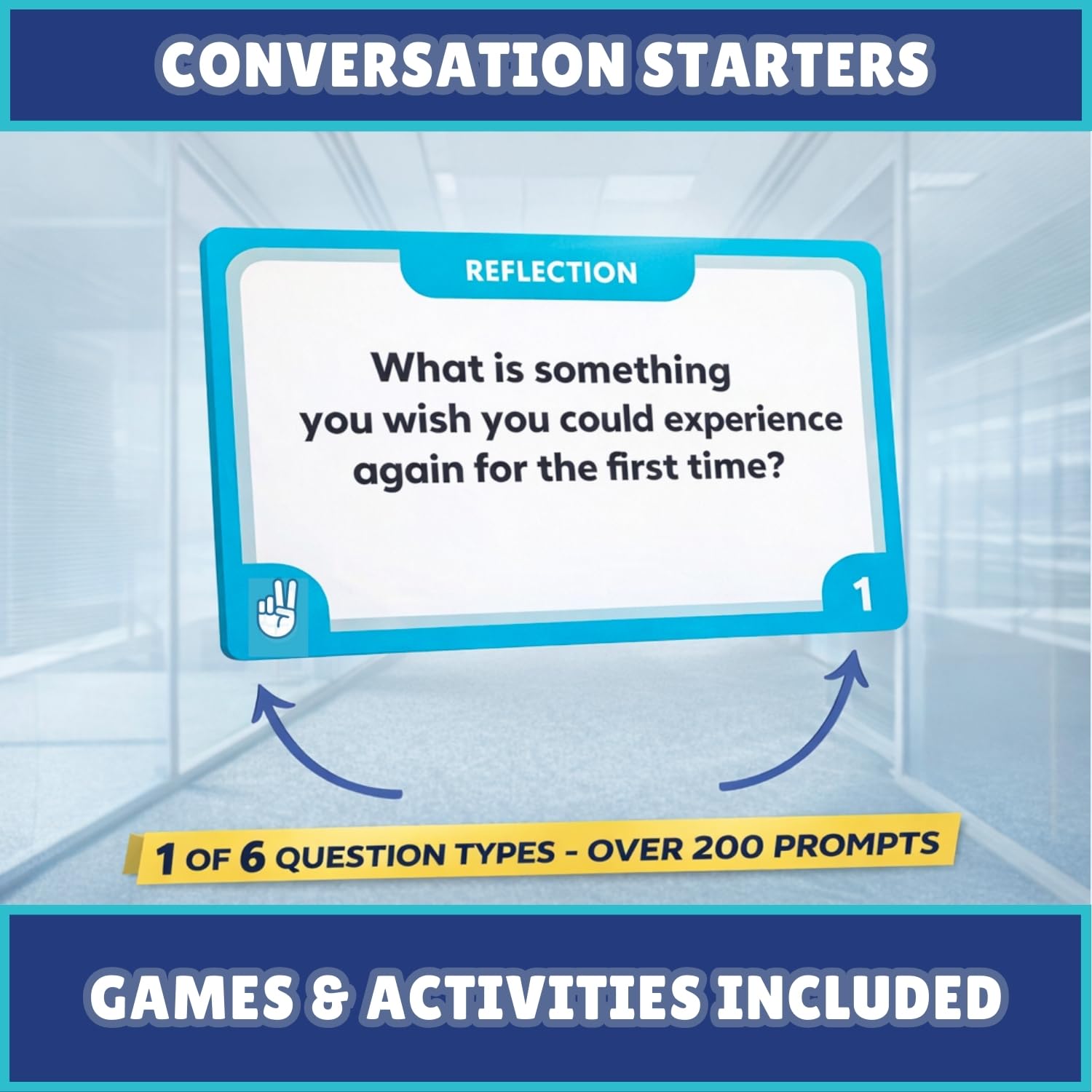 Team Building Games for Work - 200 Conversation Cards for Team Building. Fun Office Games and Conversation Starter Cards for Meetings and Group