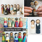 HOIGON 30 PCS 3.5 Inch Wooden Peg Dolls, 90mm Unfinished Angel Girl Wooden Peg Doll People for Crafts, Wedding, Cake Toppers, Painting, Decor