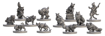 Steamforged Games, Animal Adventures: Tales of Cats and Catacombs Miniatures Volumes 1 and 2 Bundle (2 Items)