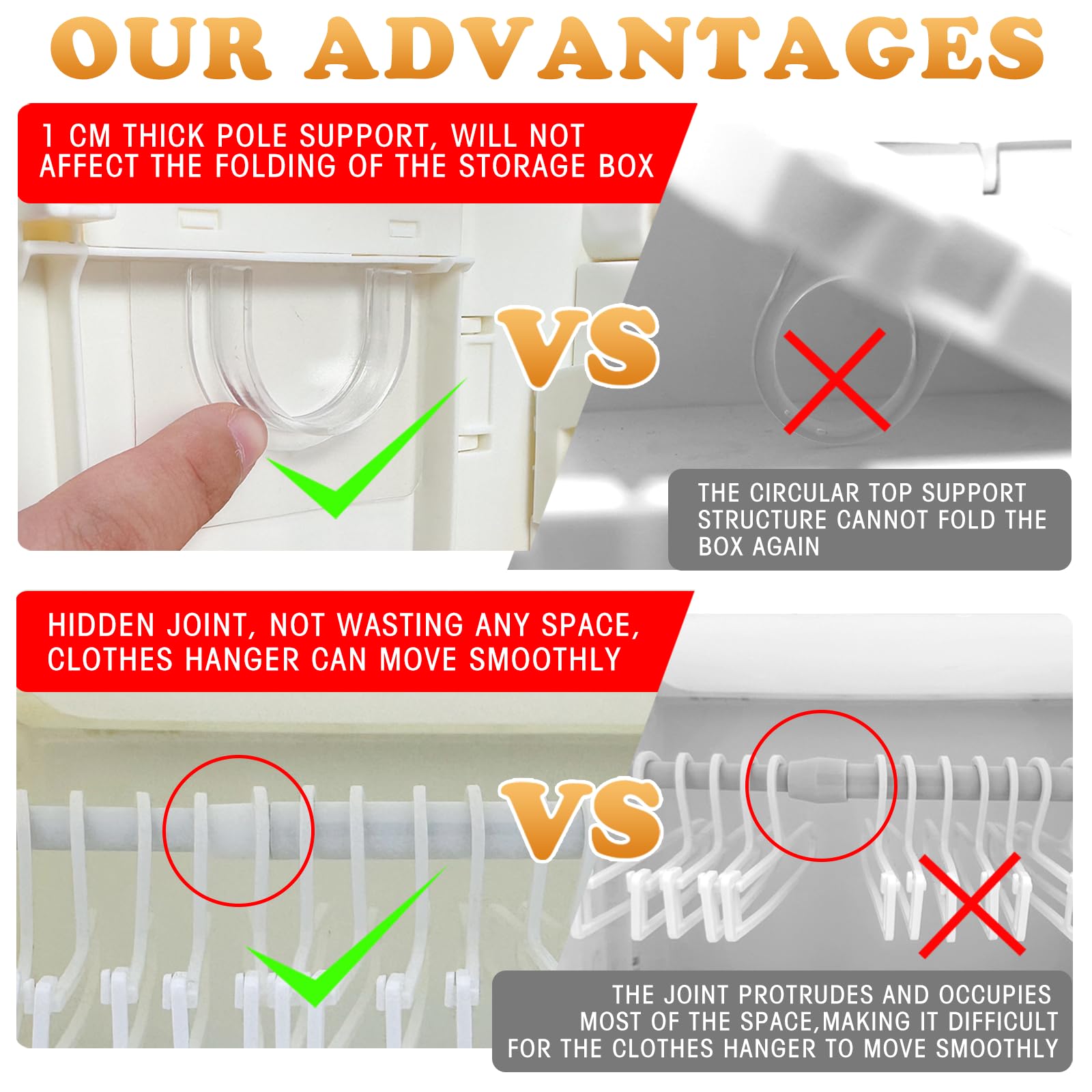 Foldable Doll Wardrobe Storage Box Compatible with Labubu Clothes with 10 Hangers & Rod - Stackable Organizer Cabinet for 15/17cm Doll Clothes