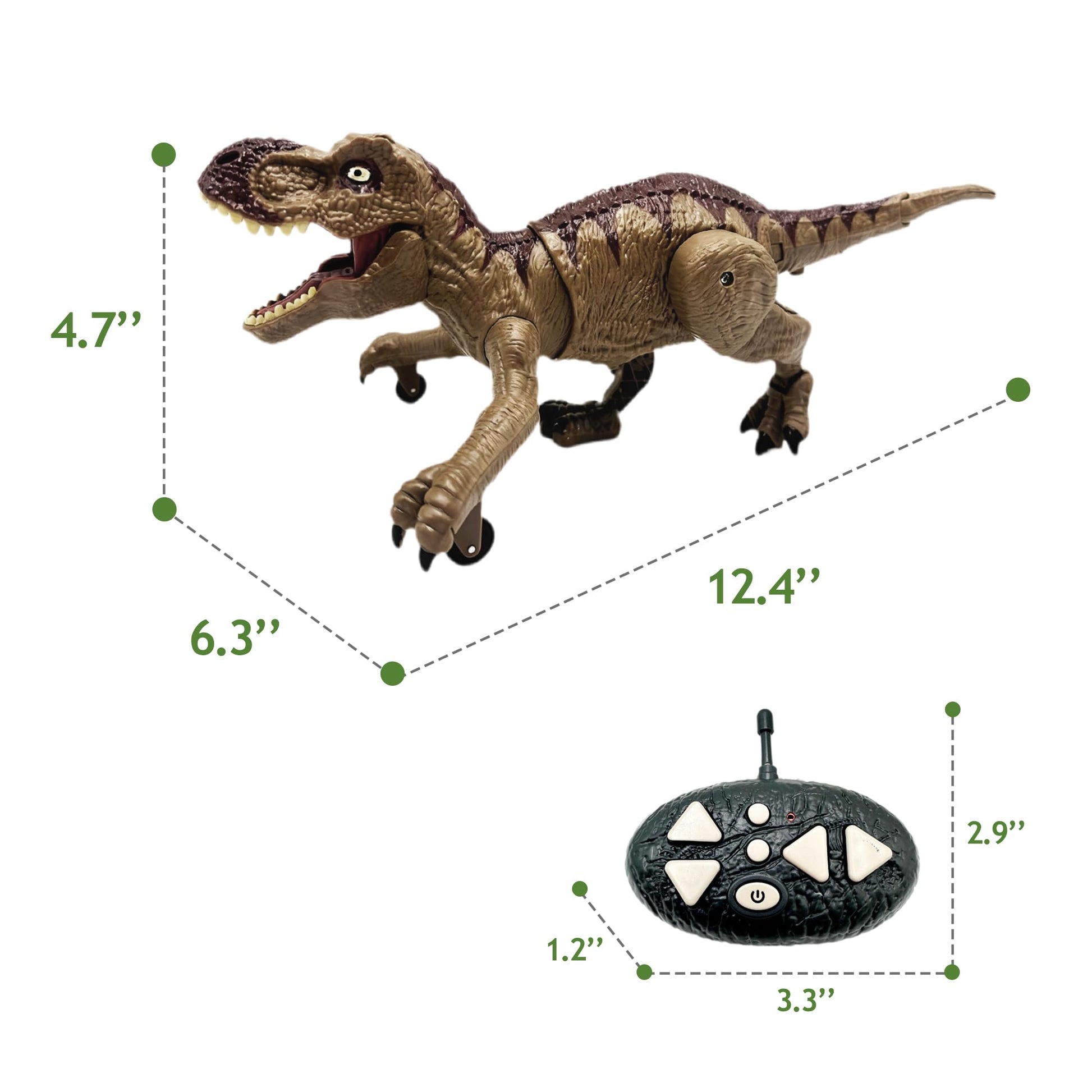 Moskiddo Remote Control Dinosaur Toys for Kids 3-5, 5-7, 8-12, 10-12, Electronic RC T Rex Dino Robot Toy for Boys, Top Christmas & Birthday Gifts for