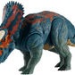 Jurassic World Dual Attack Nasutoceratops Dinosaurs in Medium Size with Button-activated Dual Strike Action Moves Like Tail & Head Strikes