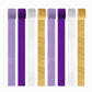 Purple-Gold Party Decorations Crepe-Paper Streamers - 8 Rolls White Purple Lavender Graduation Steamer Woman Birthday Wedding Bridal Shower Paper