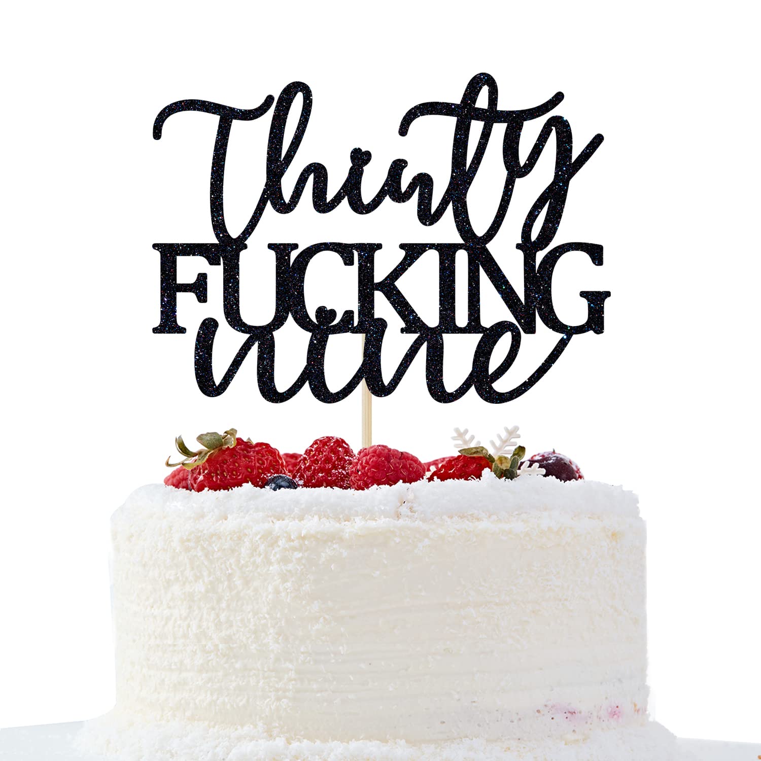 Unoggsor Thirty Fucking Nine Cake Topper Happy 39th Birthday Cake Decor Cheers to 39 Years Birthday Party Decorations Supplies,