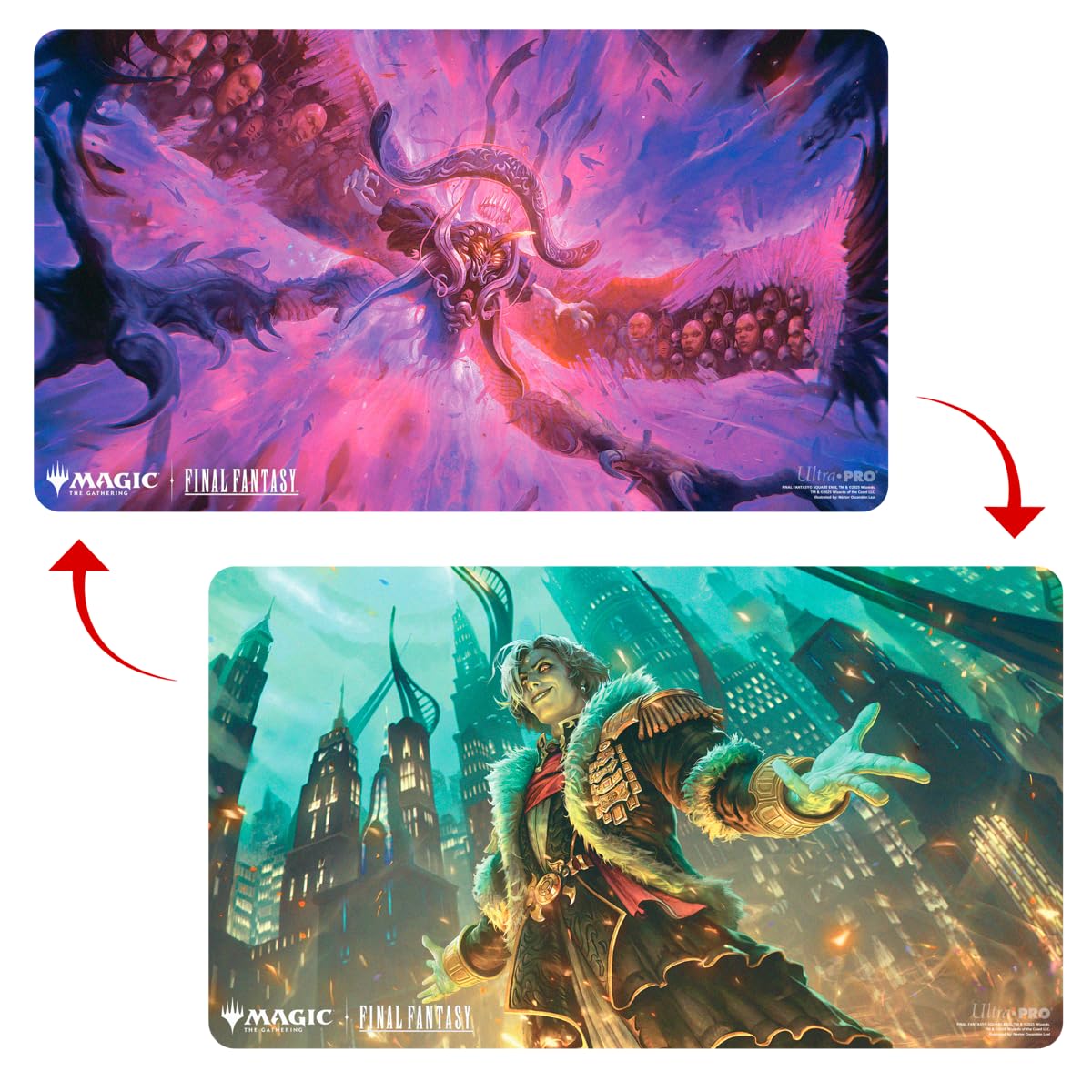 Ultra PRO - Final Fantasy x Universes Beyond Emet-Selch, Unsundered/Hades, Sorcerer of ELD Double-Sided Playmat for Magic: The Gathering | Card Game
